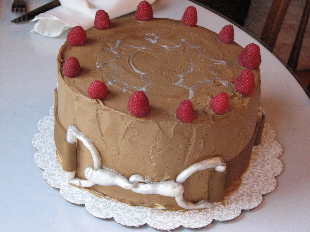 Cake with gum paste details